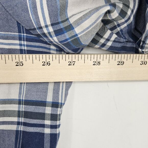 Ely‎ Cattleman Shirt Mens XXL Blue White Plaid Western Rodeo Wrinkle Resistant - Picture 7 of 9